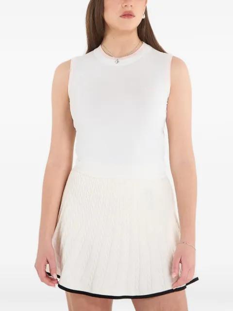 contrast-trim ribbed tank top by GUESS USA