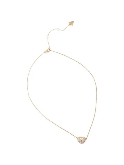 crystal-embellished heart necklace by GUESS USA