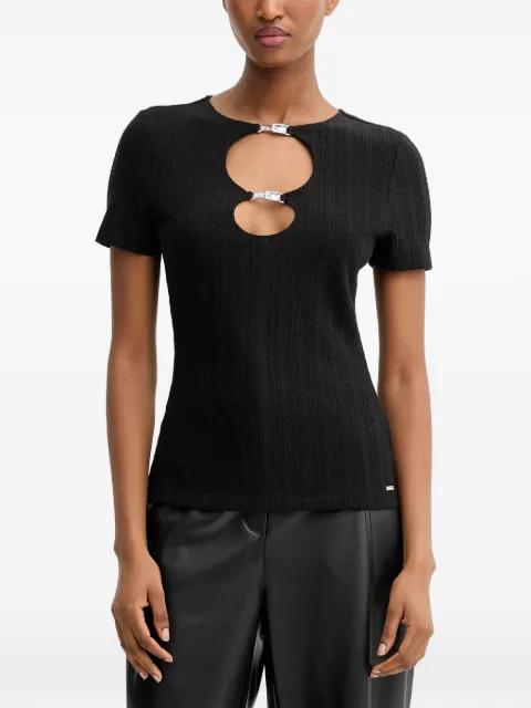 cut-out detail T-shirt by GUESS USA