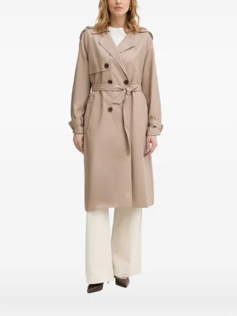 double-breasted belted trench coat by GUESS USA