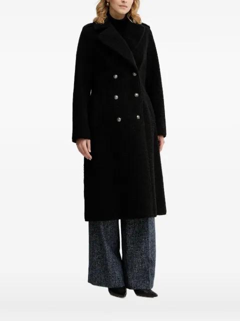 double-breasted faux-fur coat by GUESS USA