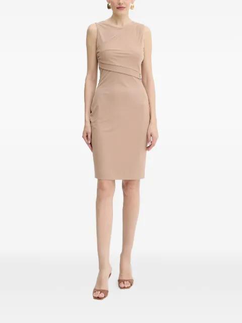 draped embellished midi dress by GUESS USA