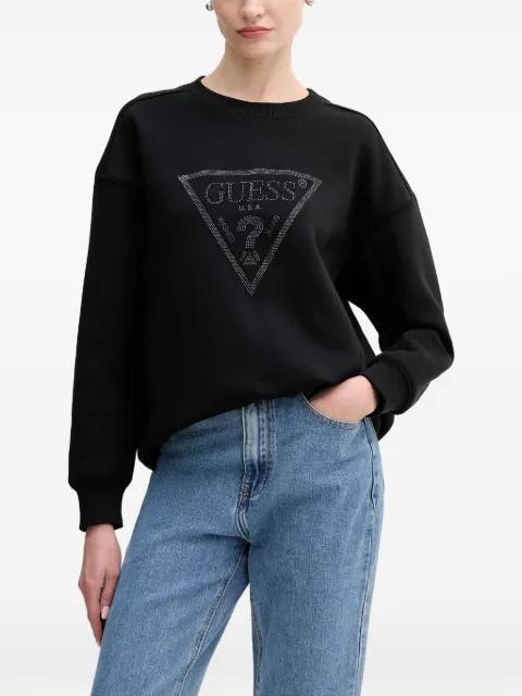 embellished-logo sweatshirt by GUESS USA