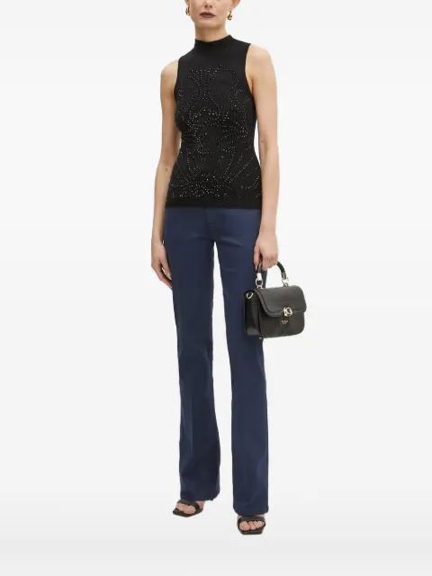 embellished mock-neck top by GUESS USA