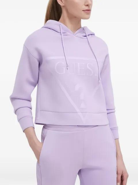 embossed hoodied sweatshirt by GUESS USA