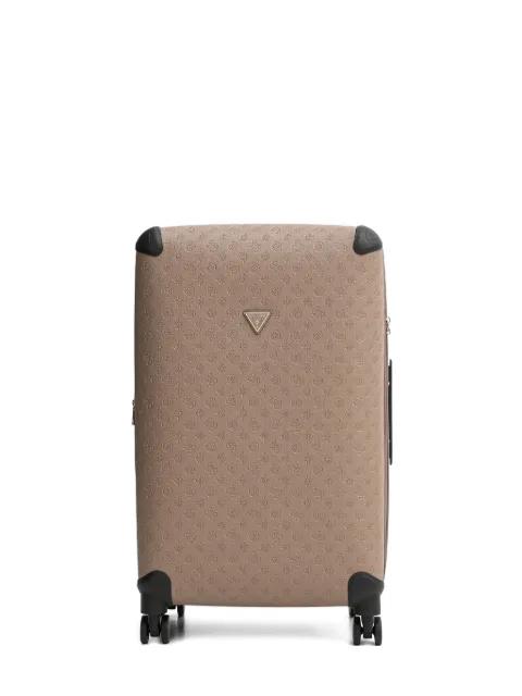 embossed-logo luggage by GUESS USA