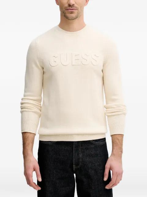 embossed logo sweater by GUESS USA