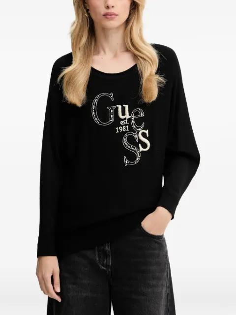 embroidered long-sleeved T-shirt by GUESS USA