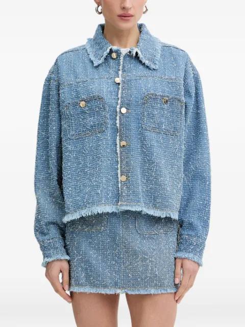 frayed buttoned jacket by GUESS USA