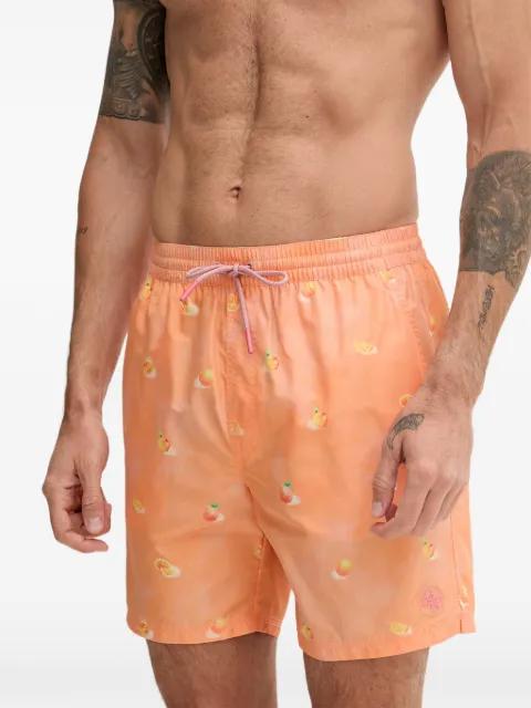 fruit-print drawstring-waistband swim shorts by GUESS USA