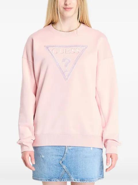 glitter-logo sweater by GUESS USA