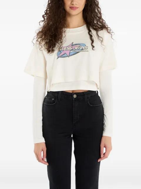 graphic-print layered T-shirt by GUESS USA