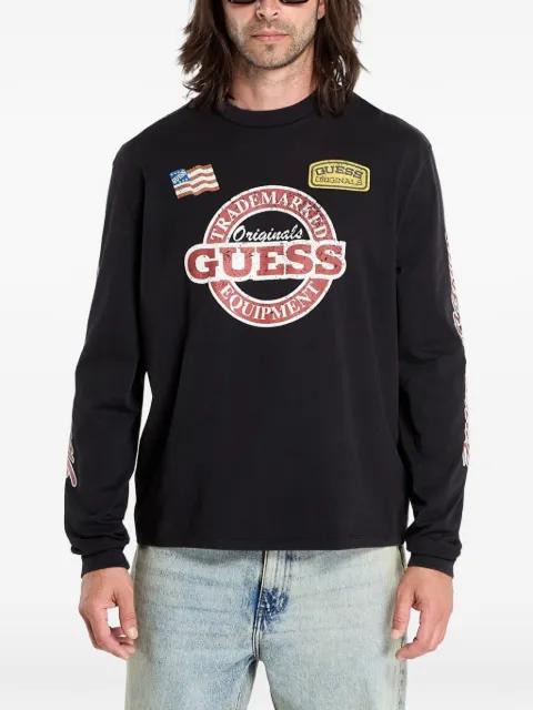 graphic-print long-sleeve T-shirt by GUESS USA