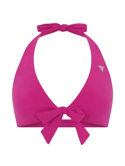 halterneck bow-detail bikini by GUESS USA