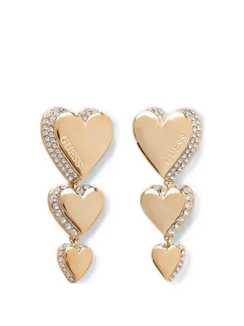 heart-motif drop earrings by GUESS USA