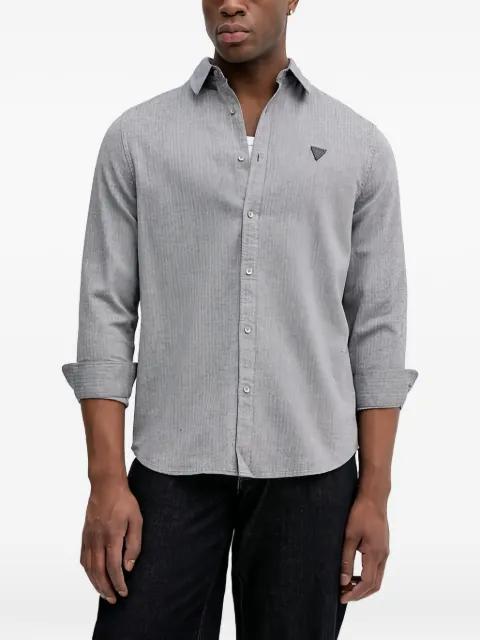 herringbone cotton shirt by GUESS USA
