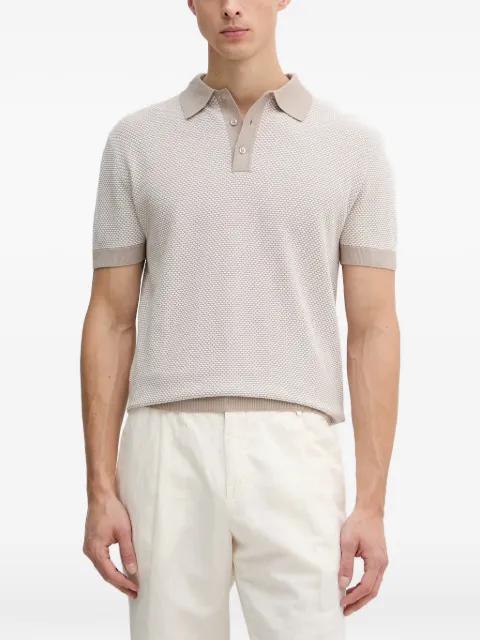 honeycomb-knit short-sleeve polo shirt by GUESS USA