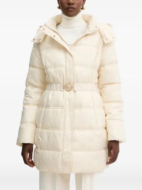 hoodied belted coat by GUESS USA