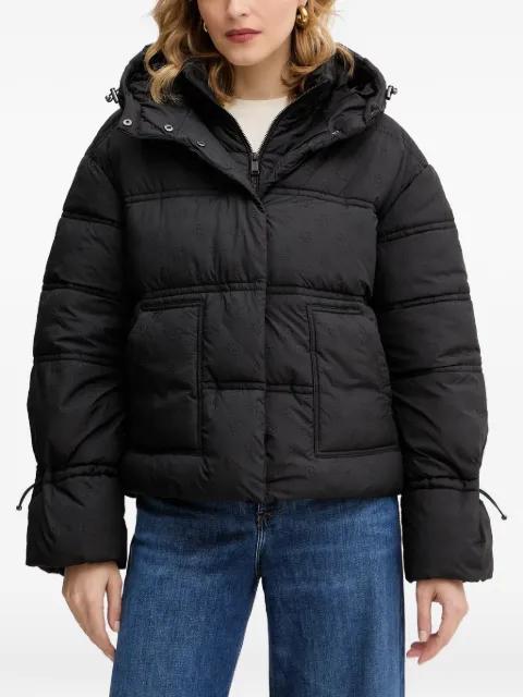 hoodied embossed jacket by GUESS USA