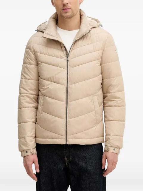 hoodied quilted jacket by GUESS USA