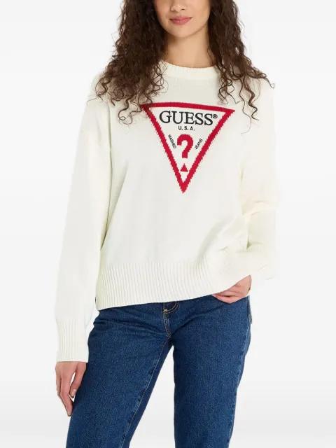 knitted logo-detail sweater by GUESS USA
