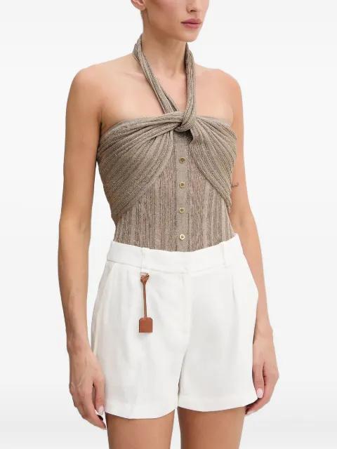 knot-detail ribbed top by GUESS USA