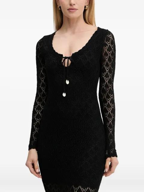 lace-insert midi dress by GUESS USA