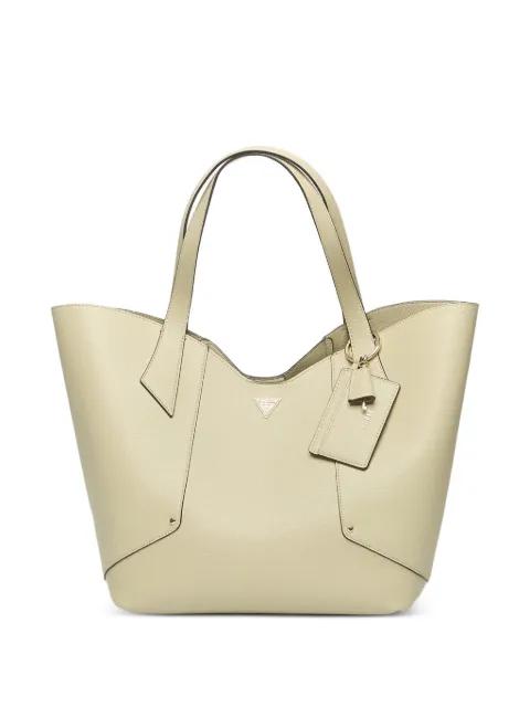 large Darcy logo-plaque pebble-textured tote bag by GUESS USA