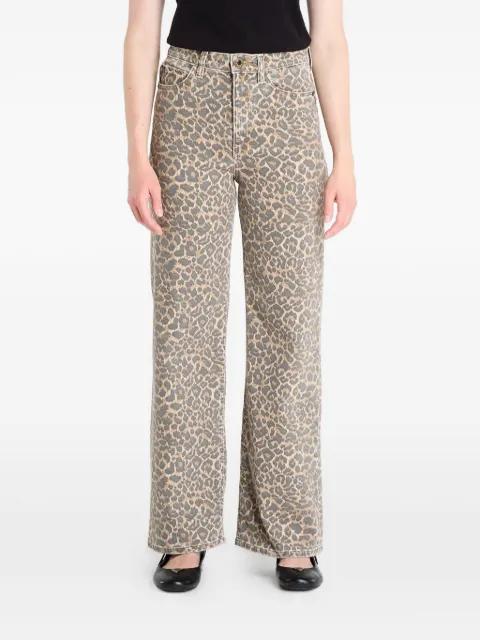 leopard-print jeans by GUESS USA