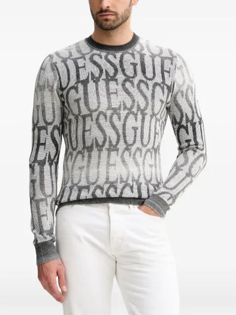 logo crew-neck sweater by GUESS USA