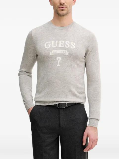 logo crew-neck sweater by GUESS USA
