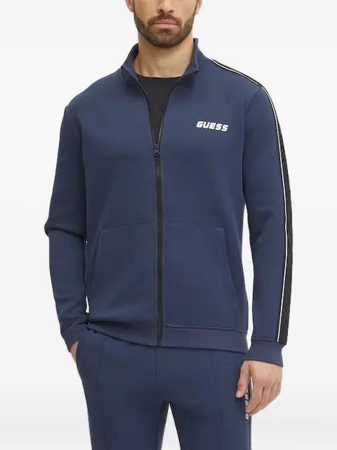 logo-detail full-zip sweatshirt by GUESS USA