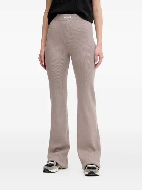 logo-detail ribbed trousers by GUESS USA