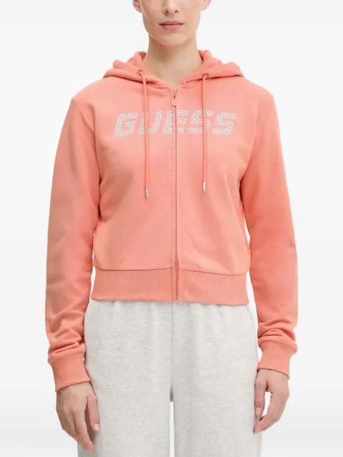 logo-embellished hoodie by GUESS USA