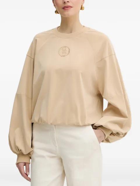 logo-embellished round-neck sweatshirt by GUESS USA
