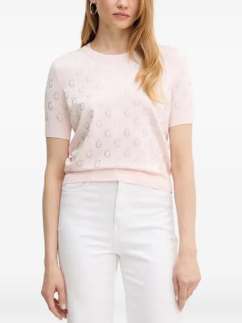 logo-embellished short-sleeves top by GUESS USA