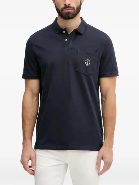 logo-embroidered chest-pocket polo shirt by GUESS USA