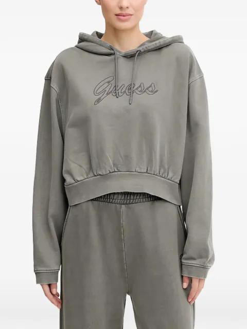 logo-embroidered hoodie by GUESS USA