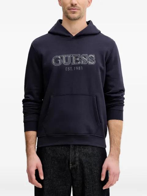 logo-embroidered hoodie by GUESS USA