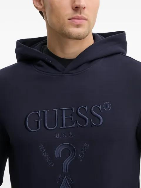 logo-embroidered hoodie by GUESS USA