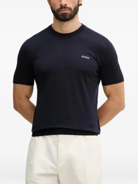 logo-embroidered short-sleeve T-shirt by GUESS USA