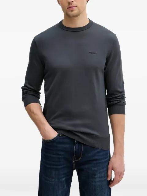 logo-embroidered sweatshirt by GUESS USA