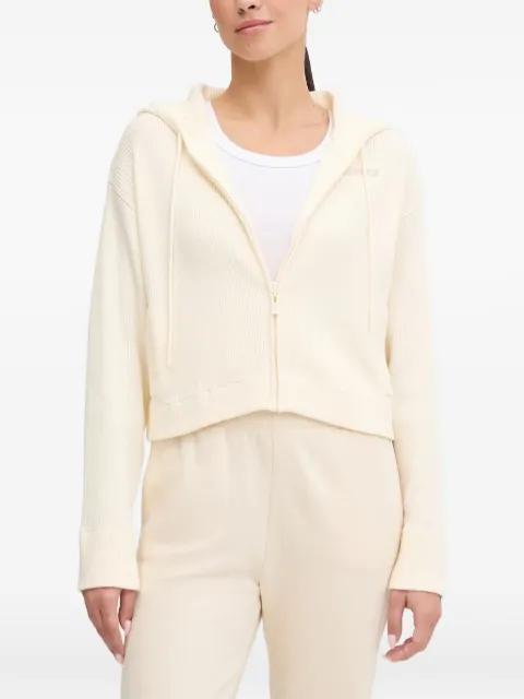 logo-embroidered zip-up hoodie by GUESS USA