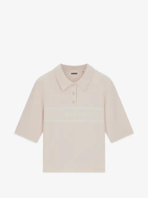 logo-knit polo shirt by GUESS USA