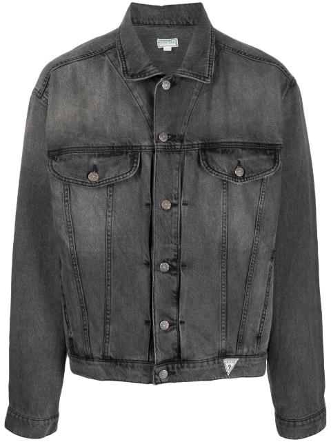 logo-patch denim jacket by GUESS USA