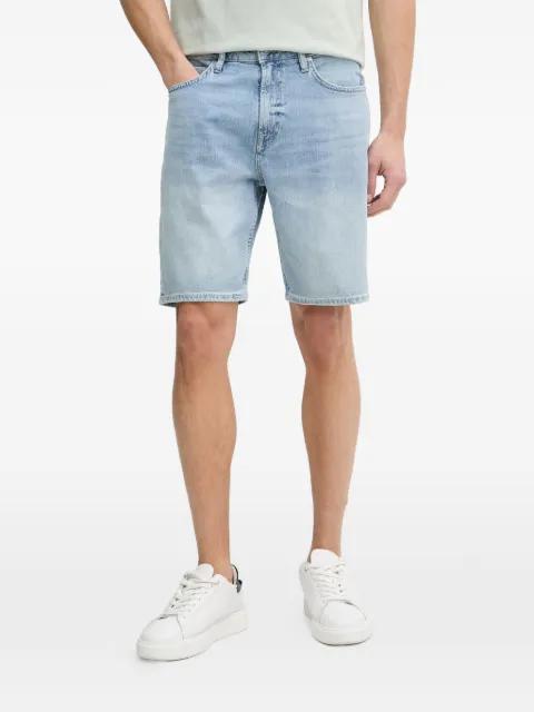 logo-patch denim shorts by GUESS USA