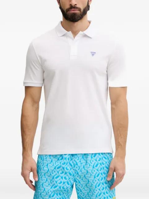 logo-patch piqué polo shirt by GUESS USA