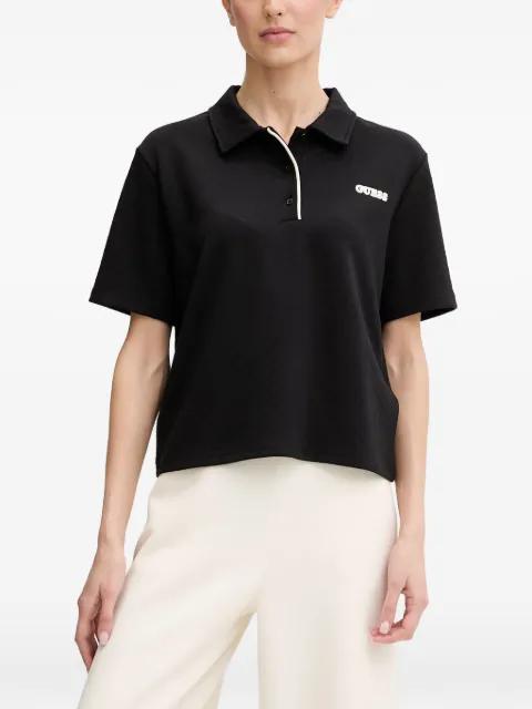 logo-patch polo top by GUESS USA