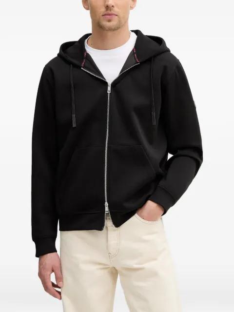 logo-patch zip-up hoodie by GUESS USA