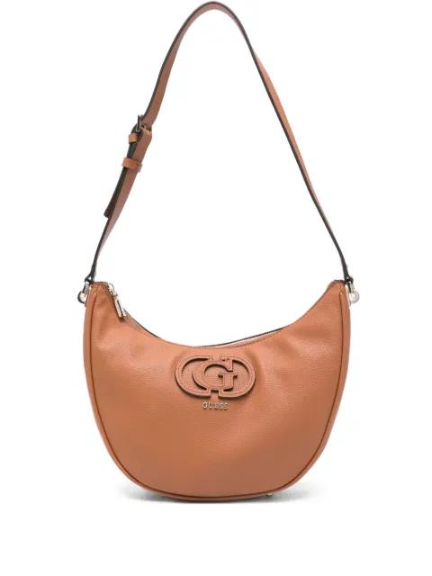 logo-plaque crescent shoulder bag by GUESS USA